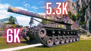 World of Tanks T92 HMC Artillery 5.3K Damage & T92 HMC 6K Damage