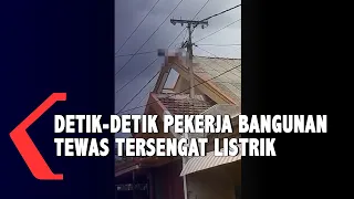 Detik Detik Pekerja Bangunan Tewas Tersengat Listrik PLN di Blitar