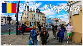 🇷🇴 Cluj-Napoca Romania Walk 4K 🏙 4K Walking Tour 🌤 🇷🇴 (Almost Sunny Day)