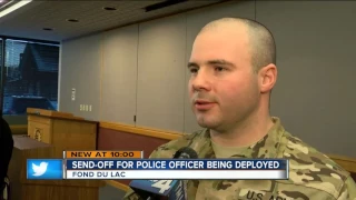 Fond du Lac officer headed for National Guard deployment in Afghanistan gets special send-off