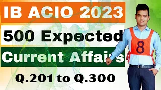 IB ACIO 2023 500 Expected Current Affairs Q.201 to Q. 300 By cds.journey