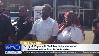 Family of 11-y-o Black boy who was shot and wounded by Mississippi police officer demands justice
