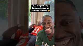 The legend Barry Sanders had to take a quick nap 😅💤 (via RGIII/TT) #collegefootball #cfb