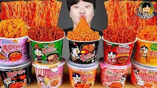 ENG SUB) ASMR MUKBANG FIRE Noodle & HOT DOG & CHEESE PIZZA & Tteokbokki EATING SOUND ! (BULDAK)