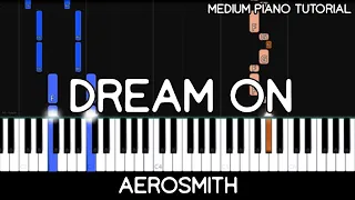 Aerosmith -  Dream On (Medium Piano Tutorial)