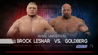 Brock Lesnar vs. Goldberg - WWE WrestleMania 33 - 2K17 Simulation