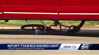 Covington police report: Tour bus that hit cyclist 'disregarded the red light'