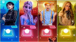 WEDNESDAY BLOODY MARY 🆚️ BABY CALM DOWN-SELENA & GOMEZ 🆚️ MEGAN(M3GAN) 🆚️ BLIPPI 🆚️ ELSA FROZEN