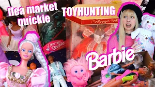 Another quickie vintage TOYHUNT at the flea market - 90s Barbie doll hunt, Doodle Bear, Snugglebums