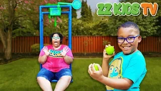 SPLASH DUNK TANK CHALLENGE! Water Balloons & 3 Marker Challenge!