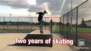 Skateboarding progression over two years! Beginner to intermediate