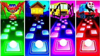 Thomas The Train vs Bus Eater vs House Head vs Lightning Mcqueen Eater I Tiles Hop EDM Rush Games