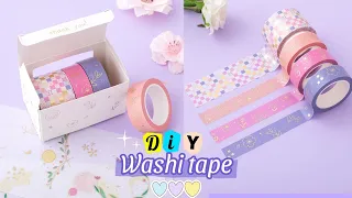 How to make washi tape at home (Without double sided tape) _ DIY journal Washi tape
