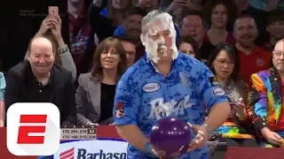 Champion bowler finishes last frame with shaving cream on his face | ESPN