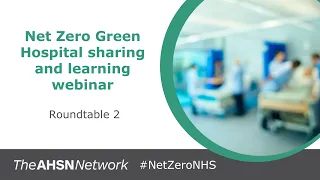 Net Zero Green Hospital Sharing & Learning event: Roundtable 2