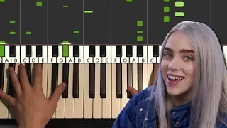 Billie Eilish - Ocean Eyes (Piano Tutorial Lesson)