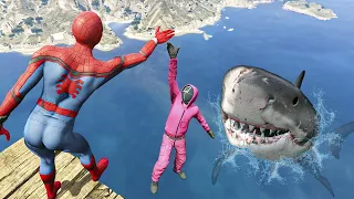 Epic GTA 5 Water Ragdolls! Spider-Man Jumps & Fails