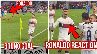 Cristiano ronaldo reaction to Bruno Fernandes solo goal vs slovakia 👌| Portugal vs Slovakia |