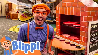 Blippi Looks at Jobs - Fire Trucks, Planes, Chefs, Animals | Blippi | Kids Songs | Moonbug Kids