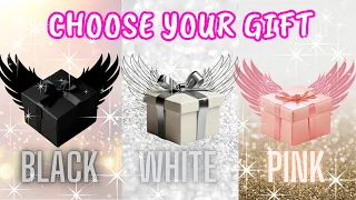 Choose your gift 🎁💝🤩🤮|| 3 gift box challenge|| Black, White& Pink #giftboxchallenge #pinkvsblue