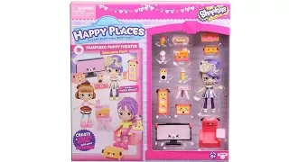 Shopkins Happy Places Pampered Puppy Theater Welcome Pack Unboxing Toy Review