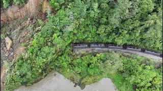 Train hits Landslide - Buller Gorge - by Drone