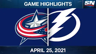 NHL Game Highlights | Blue Jackets vs. Lightning – Apr. 25, 2021
