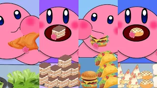 Kirby Animation-Mukbang Loaded Pizzas, Cheeseburgers,Fried Chicken,Delicious Cake Complete Addition