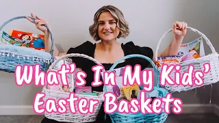 WHAT'S IN MY KIDS EASTER BASKETS 2024 | BASKET IDEAS FOR KIDS | MOM OF 4 DAY IN THE LIFE | MEGA MOM