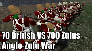 Anglo-Zulu War - 70 soldats Britanniques face à 700 guerriers Zoulous