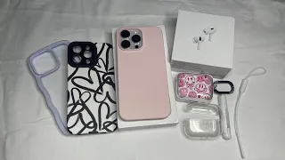 Iphone 15 Pro Max 256gb White Titanium & AirPods Pro 2 Unboxing + Accessories| Itz Juannitaa