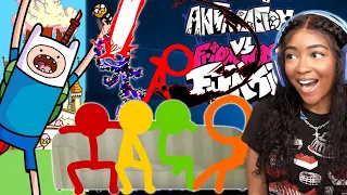 THE WHOLE STICK FIGURE GANG IS HERE... AND FINN!! | Friday Night Funkin' [Animation VS, Finn]