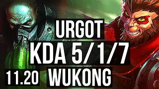 URGOT vs WUKONG (TOP) | 5/1/7, 1.4M mastery | EUW Diamond | v11.20