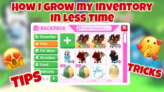How to Grow inventory Fast in Adopt me (tips and tricks)✨❤️