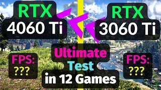 RTX 4060 Ti vs RTX 3060 Ti TEST in 12 GAMES / DLSS 2 vs 3 / 1080p 1440p 4K / Ray Tracing - Review