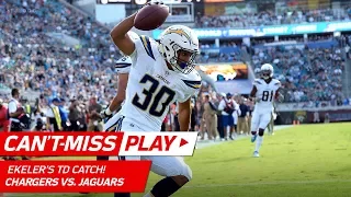 Austin Ekeler Tightrope Walks the Sideline for Amazing TD! | Can't-Miss Play | NFL Wk 10