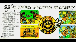 92´ Super Mario Family 10 in 1 (NES/Famicom) - Gameplay