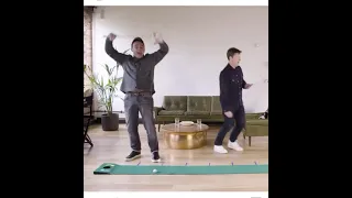 Ant and Dec playing golf to support the NSPCC childhood day
