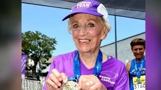 92-year-old woman breaks marathon record