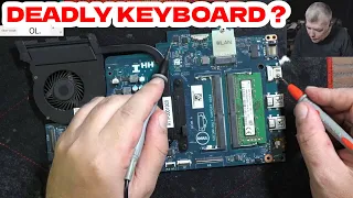 Customer cleaned the keyboard and the laptop died, what went wrong? Dell Inspiron 15 5567 no power