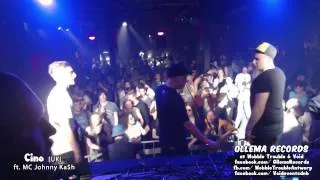 Cino ft. MC Johnny Ka$h Live at Wobble Trouble & Void Antwerp Clip #1