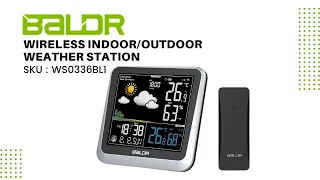 BALDR Color Display Digital Wireless Indoor/Outdoor Weather Station | Thermometer & Hygrometer