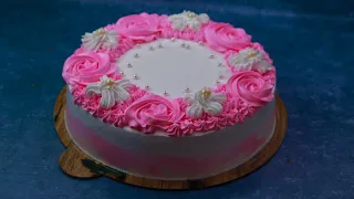 Vanilla Sponge Cake Recipe| Birthday Cake Recipe| Cake Decorating| Cake Recipe| Cake Design|#viral