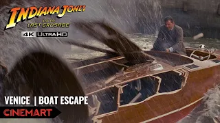 INDIANA JONES AND THE LAST CRUSADE (1989) | The Venice Escape | The Boat Chase Scene 4K UHD