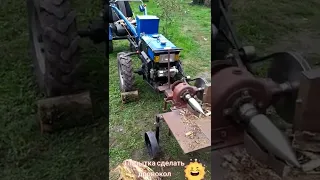 Попытка сделать дровокол до мотоблока / homemade screw wood splitter