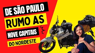 Viagem de moto ao Nordeste Sozinha EP 01  Primeiro dia rumo as nove capitais do Nordeste