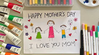 How to Draw Cute Mother's Day Drawings for Kids | Step-by-Step Tutorial | Fun and Easy drawing