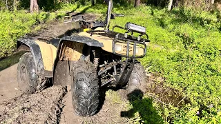 Ripping in the mud on the 300