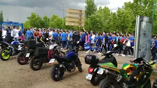 LLEGADA DE LA AFICION DEL GETAFE A ZORRILLA!