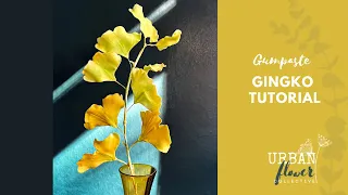 How to make a gumpaste / flower paste /sugar Gingko leaf - a step by step tutorial